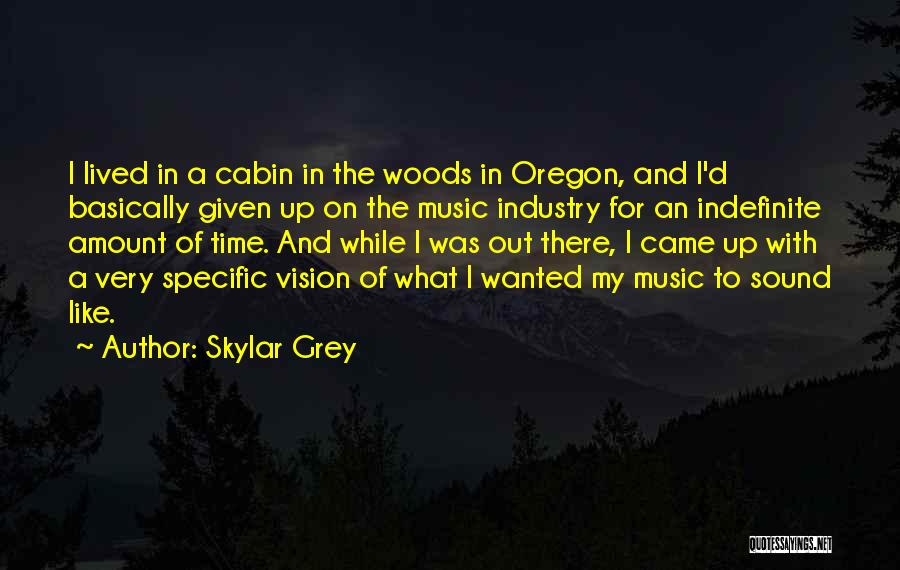 Skylar Grey Quotes: I Lived In A Cabin In The Woods In Oregon, And I'd Basically Given Up On The Music Industry For