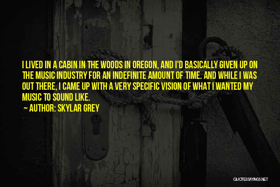 Skylar Grey Quotes: I Lived In A Cabin In The Woods In Oregon, And I'd Basically Given Up On The Music Industry For