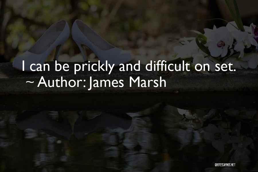 James Marsh Quotes: I Can Be Prickly And Difficult On Set.