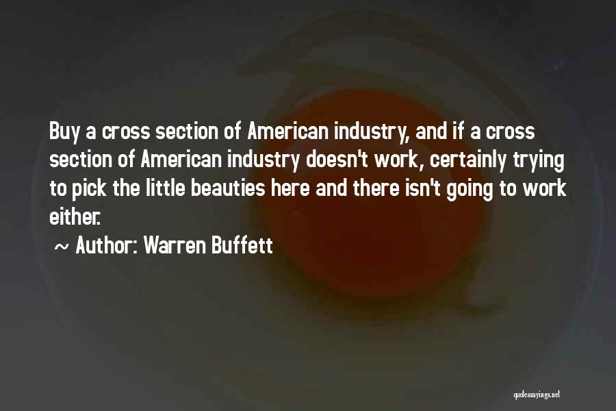 Warren Buffett Quotes: Buy A Cross Section Of American Industry, And If A Cross Section Of American Industry Doesn't Work, Certainly Trying To