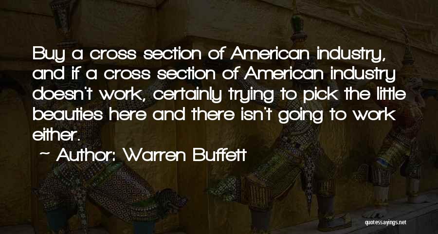 Warren Buffett Quotes: Buy A Cross Section Of American Industry, And If A Cross Section Of American Industry Doesn't Work, Certainly Trying To