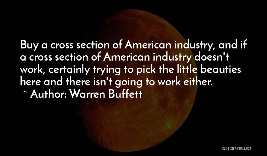 Warren Buffett Quotes: Buy A Cross Section Of American Industry, And If A Cross Section Of American Industry Doesn't Work, Certainly Trying To