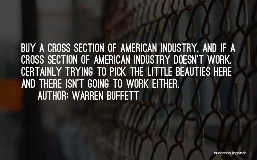 Warren Buffett Quotes: Buy A Cross Section Of American Industry, And If A Cross Section Of American Industry Doesn't Work, Certainly Trying To