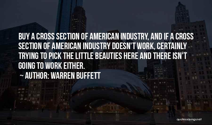 Warren Buffett Quotes: Buy A Cross Section Of American Industry, And If A Cross Section Of American Industry Doesn't Work, Certainly Trying To