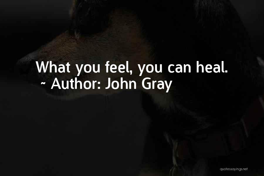 John Gray Quotes: What You Feel, You Can Heal.