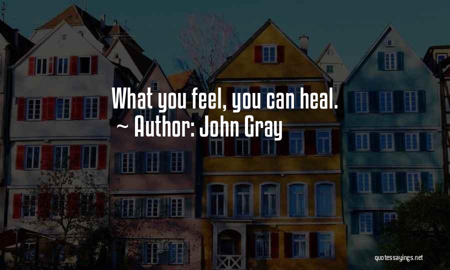 John Gray Quotes: What You Feel, You Can Heal.