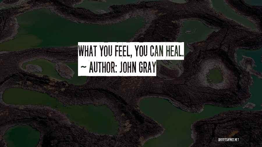 John Gray Quotes: What You Feel, You Can Heal.