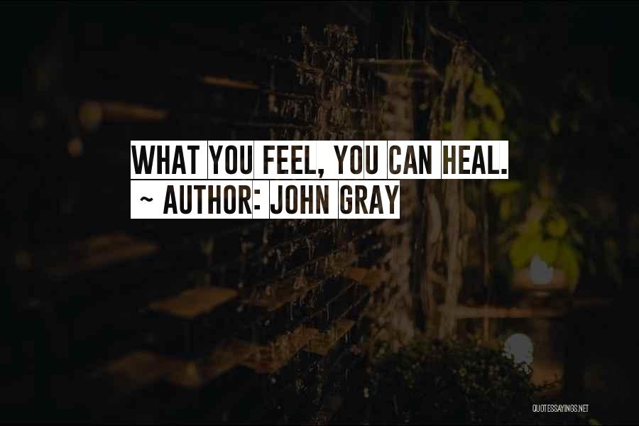 John Gray Quotes: What You Feel, You Can Heal.