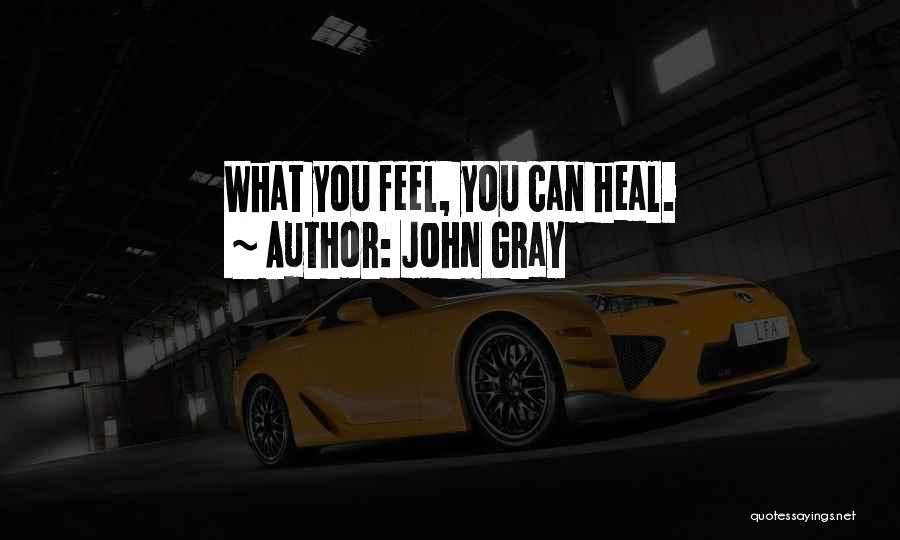 John Gray Quotes: What You Feel, You Can Heal.