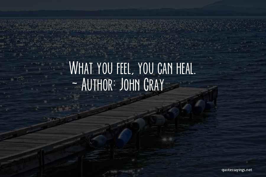 John Gray Quotes: What You Feel, You Can Heal.