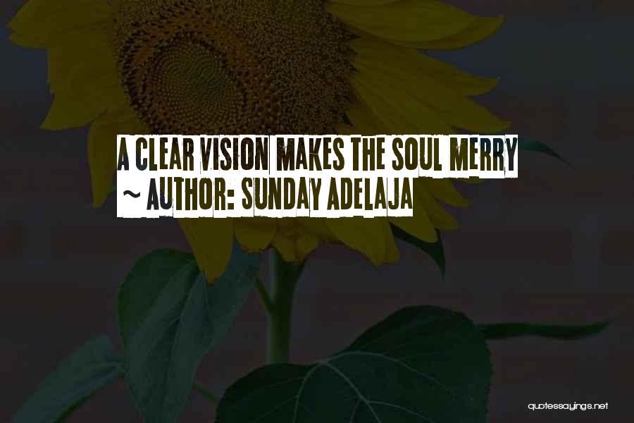 Sunday Adelaja Quotes: A Clear Vision Makes The Soul Merry