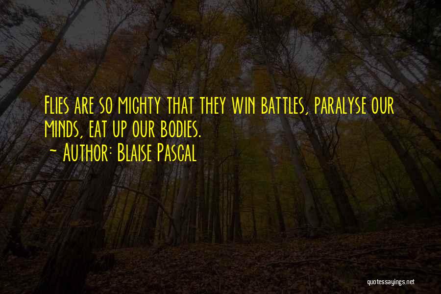 Blaise Pascal Quotes: Flies Are So Mighty That They Win Battles, Paralyse Our Minds, Eat Up Our Bodies.