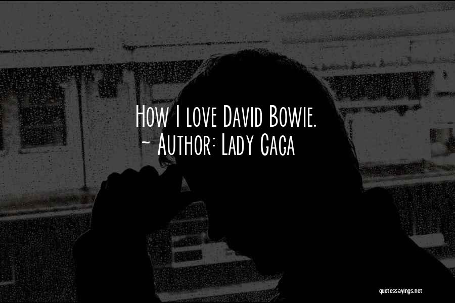 Lady Gaga Quotes: How I Love David Bowie.