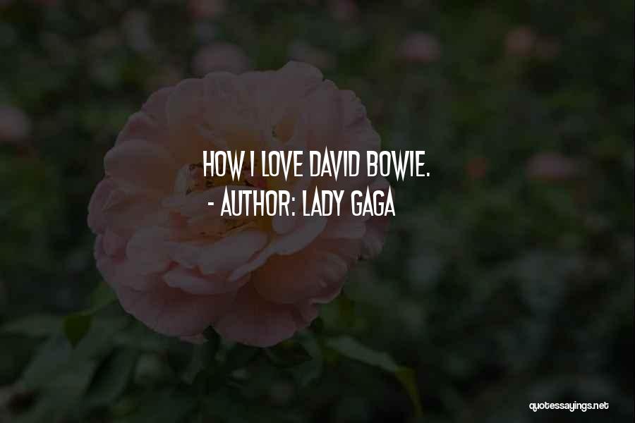 Lady Gaga Quotes: How I Love David Bowie.