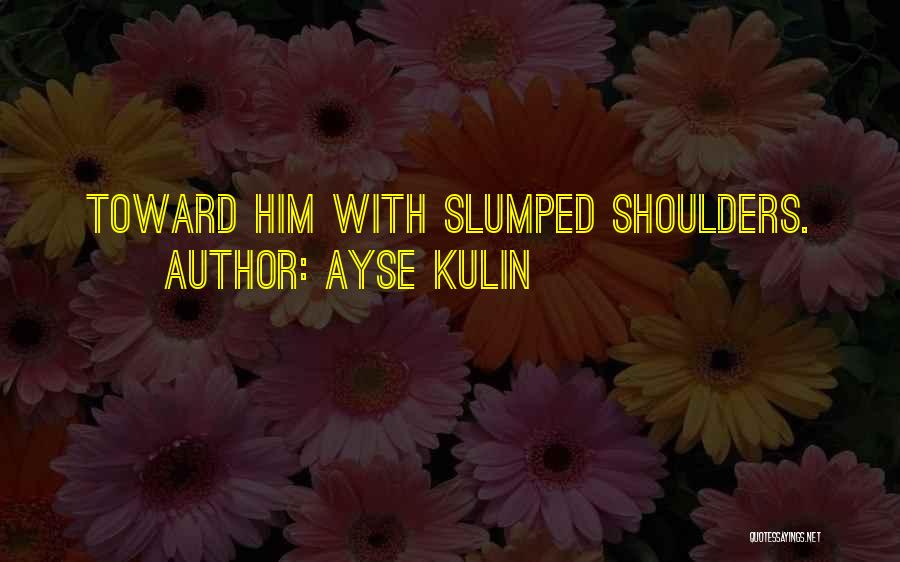 Ayse Kulin Quotes: Toward Him With Slumped Shoulders.