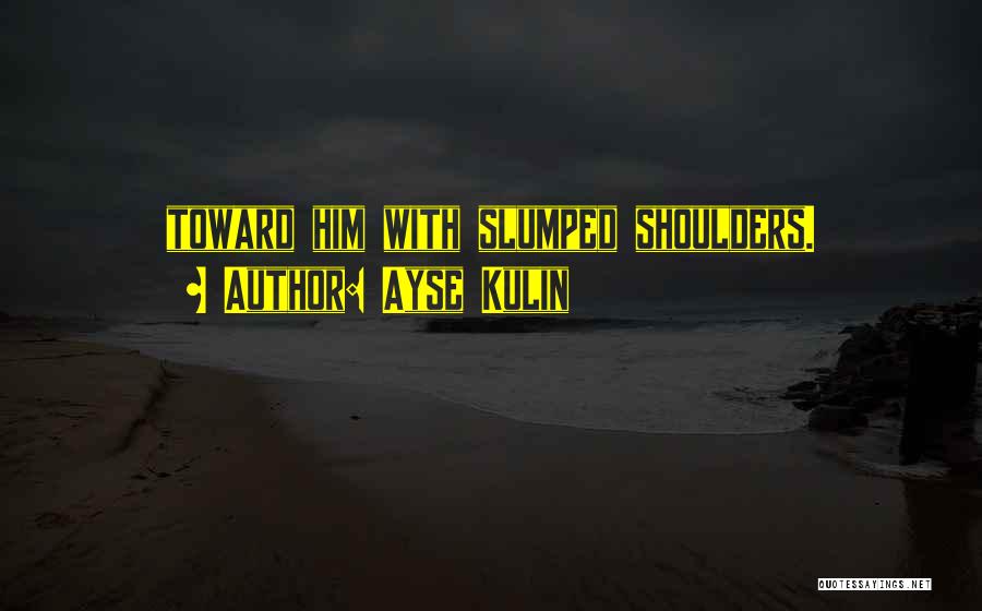 Ayse Kulin Quotes: Toward Him With Slumped Shoulders.