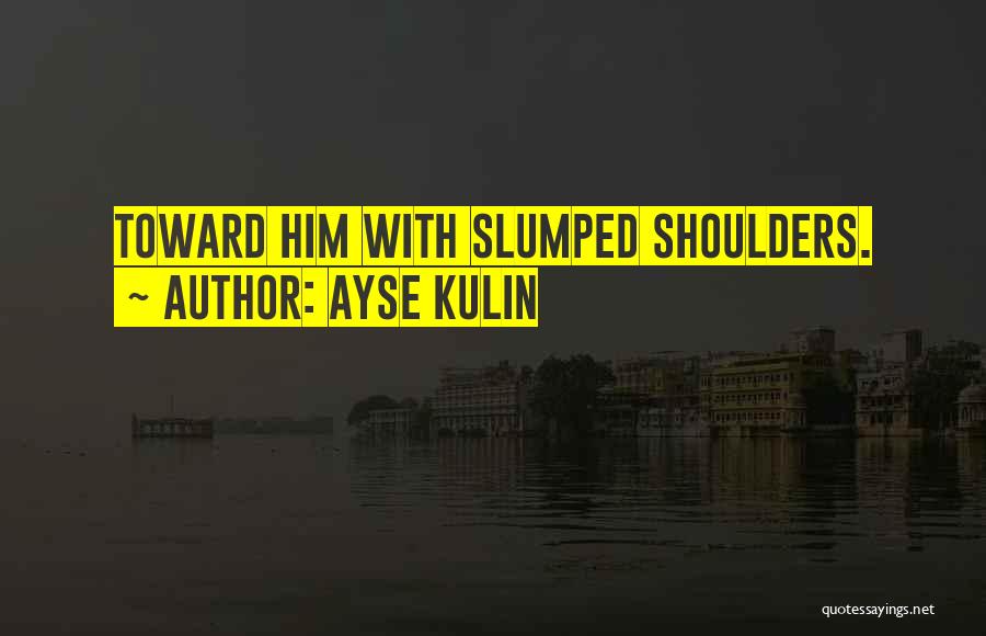 Ayse Kulin Quotes: Toward Him With Slumped Shoulders.