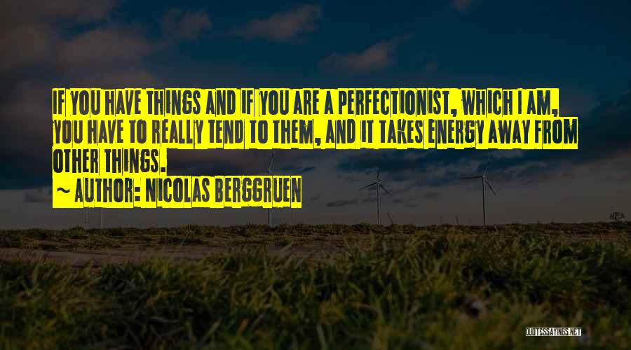 Nicolas Berggruen Quotes: If You Have Things And If You Are A Perfectionist, Which I Am, You Have To Really Tend To Them,
