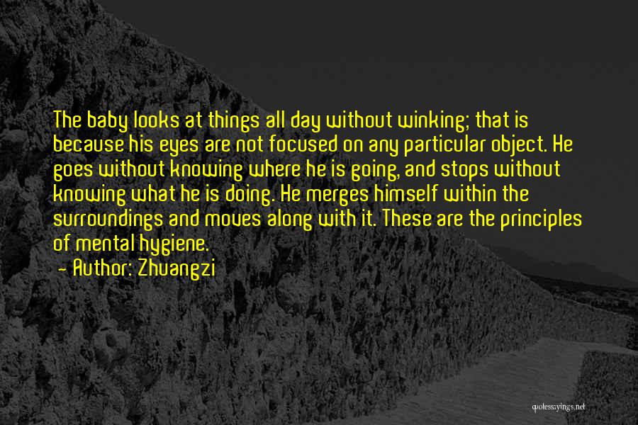 Zhuangzi Quotes: The Baby Looks At Things All Day Without Winking; That Is Because His Eyes Are Not Focused On Any Particular