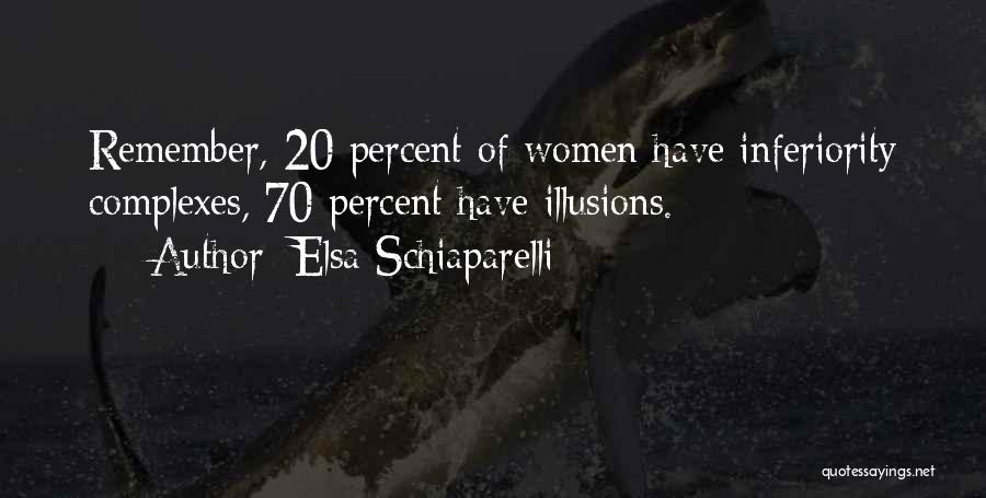 Elsa Schiaparelli Quotes: Remember, 20 Percent Of Women Have Inferiority Complexes, 70 Percent Have Illusions.
