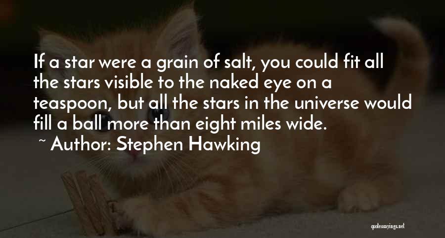 Stephen Hawking Quotes: If A Star Were A Grain Of Salt, You Could Fit All The Stars Visible To The Naked Eye On