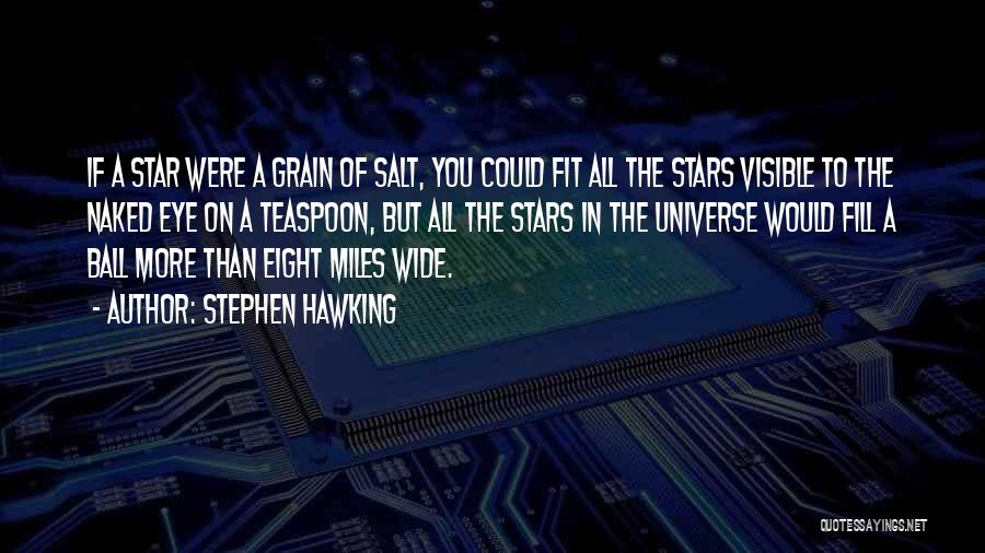 Stephen Hawking Quotes: If A Star Were A Grain Of Salt, You Could Fit All The Stars Visible To The Naked Eye On