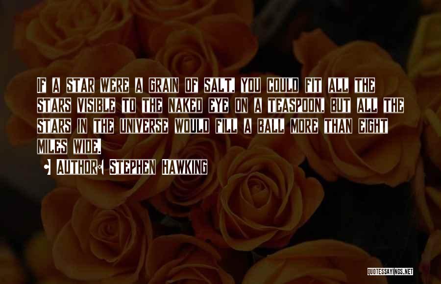 Stephen Hawking Quotes: If A Star Were A Grain Of Salt, You Could Fit All The Stars Visible To The Naked Eye On