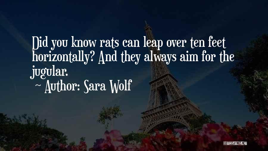 Sara Wolf Quotes: Did You Know Rats Can Leap Over Ten Feet Horizontally? And They Always Aim For The Jugular.