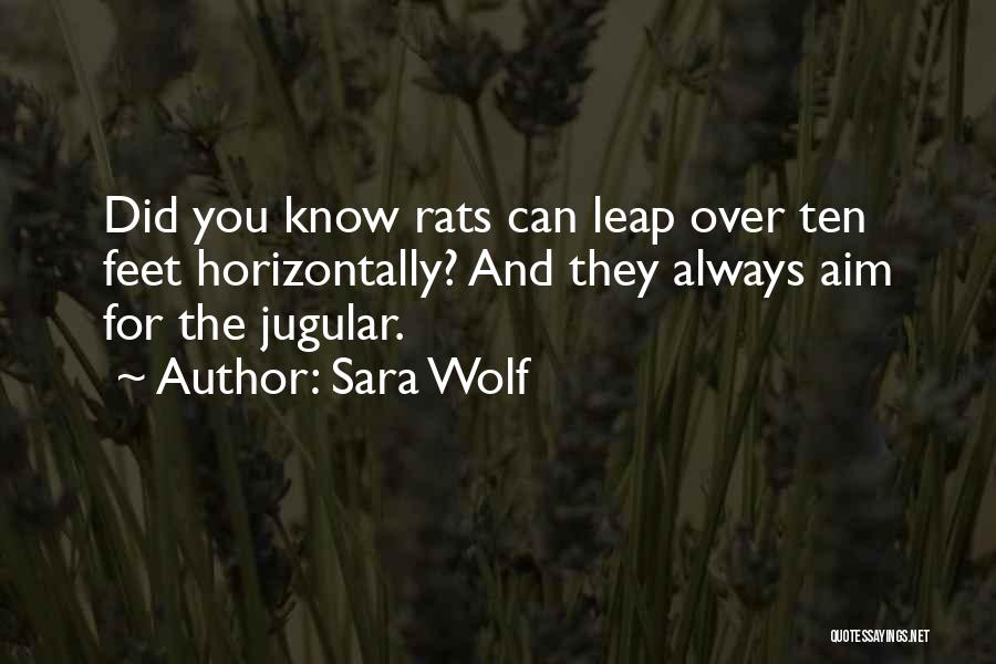 Sara Wolf Quotes: Did You Know Rats Can Leap Over Ten Feet Horizontally? And They Always Aim For The Jugular.