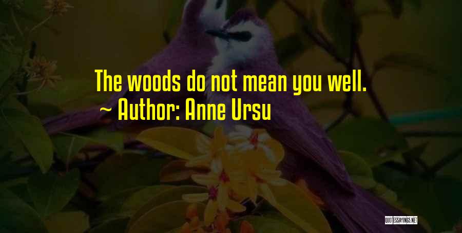 Anne Ursu Quotes: The Woods Do Not Mean You Well.
