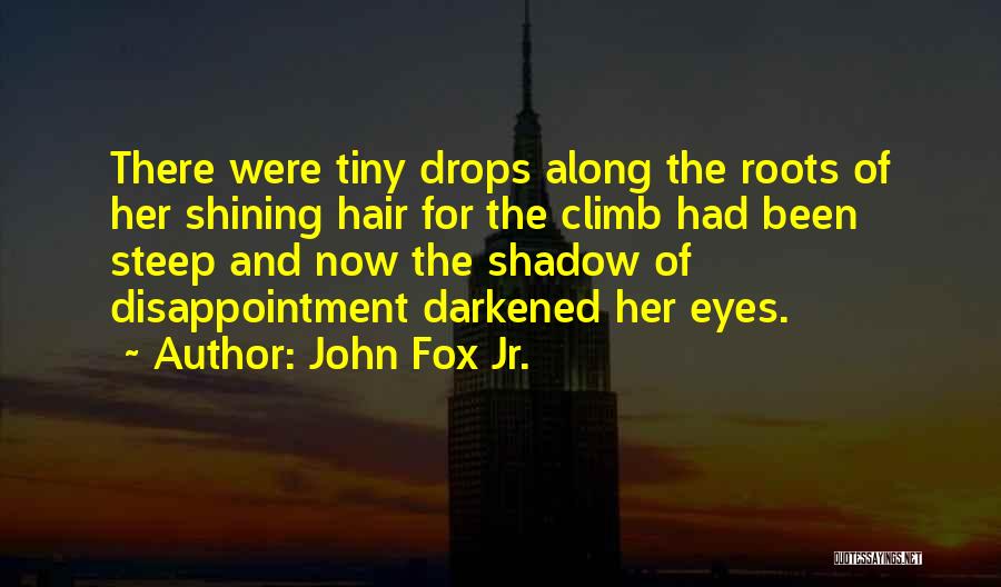 John Fox Jr. Quotes: There Were Tiny Drops Along The Roots Of Her Shining Hair For The Climb Had Been Steep And Now The