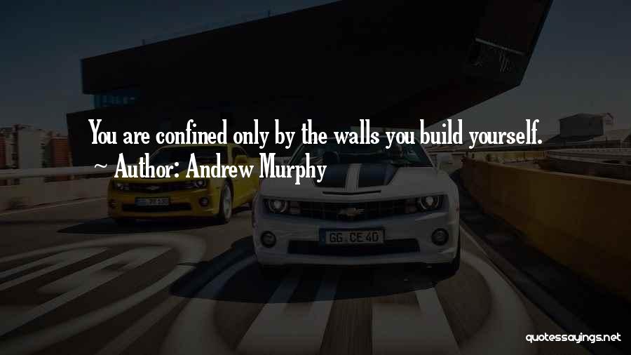 Andrew Murphy Quotes: You Are Confined Only By The Walls You Build Yourself.