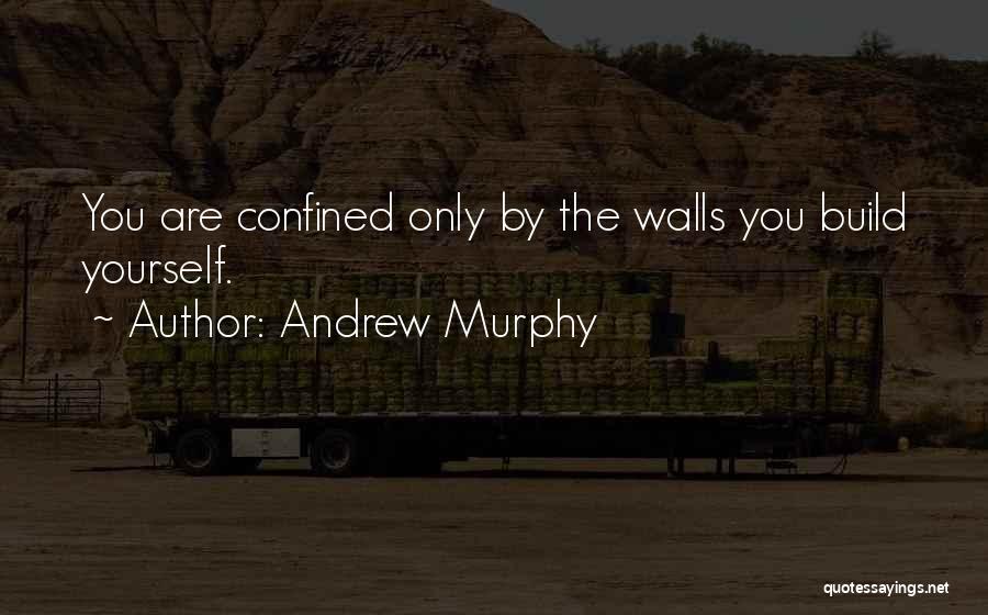 Andrew Murphy Quotes: You Are Confined Only By The Walls You Build Yourself.