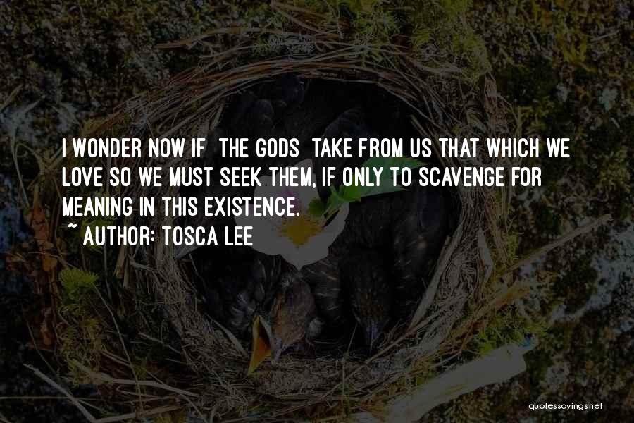 Tosca Lee Quotes: I Wonder Now If [the Gods] Take From Us That Which We Love So We Must Seek Them, If Only
