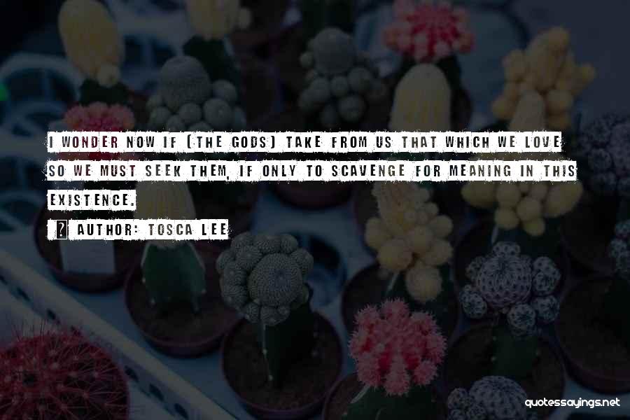 Tosca Lee Quotes: I Wonder Now If [the Gods] Take From Us That Which We Love So We Must Seek Them, If Only