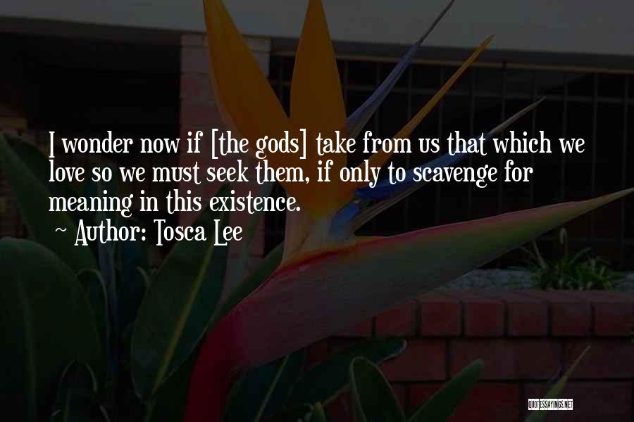 Tosca Lee Quotes: I Wonder Now If [the Gods] Take From Us That Which We Love So We Must Seek Them, If Only