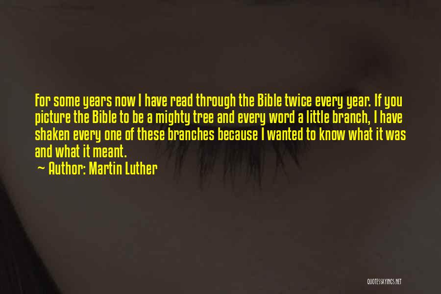 Martin Luther Quotes: For Some Years Now I Have Read Through The Bible Twice Every Year. If You Picture The Bible To Be