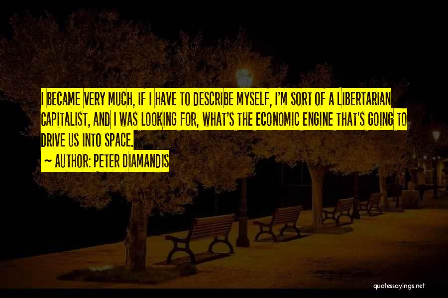 Peter Diamandis Quotes: I Became Very Much, If I Have To Describe Myself, I'm Sort Of A Libertarian Capitalist, And I Was Looking