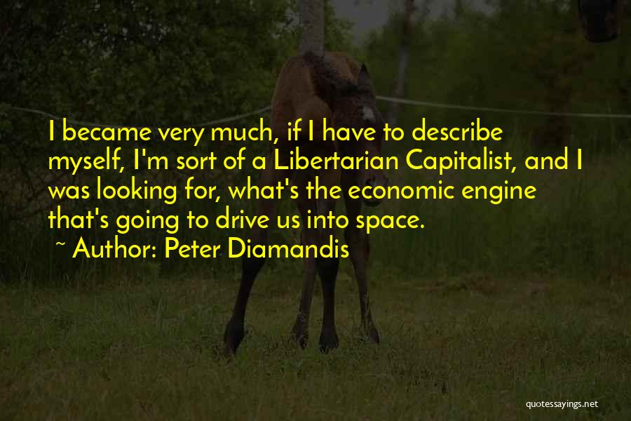 Peter Diamandis Quotes: I Became Very Much, If I Have To Describe Myself, I'm Sort Of A Libertarian Capitalist, And I Was Looking