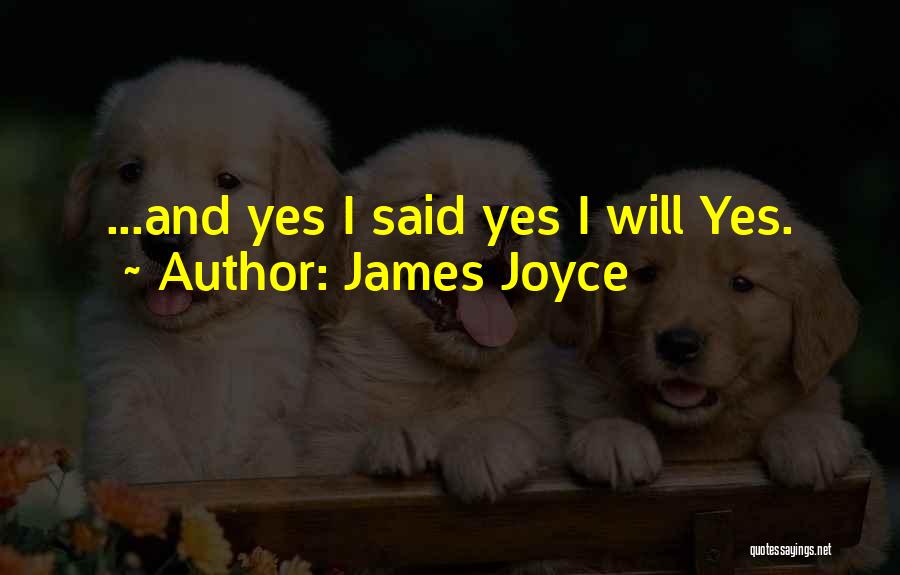 James Joyce Quotes: ...and Yes I Said Yes I Will Yes.