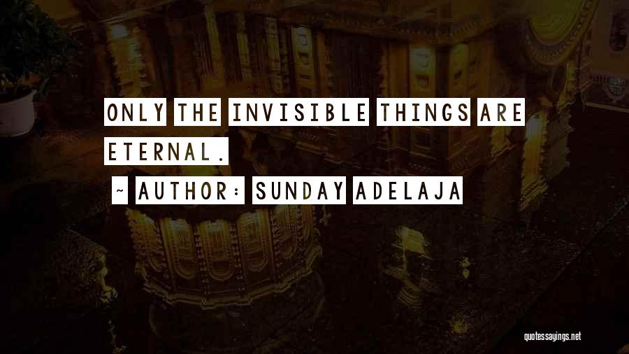 Sunday Adelaja Quotes: Only The Invisible Things Are Eternal.