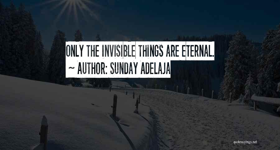 Sunday Adelaja Quotes: Only The Invisible Things Are Eternal.