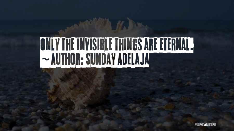 Sunday Adelaja Quotes: Only The Invisible Things Are Eternal.