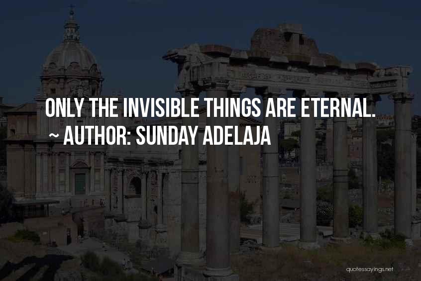 Sunday Adelaja Quotes: Only The Invisible Things Are Eternal.
