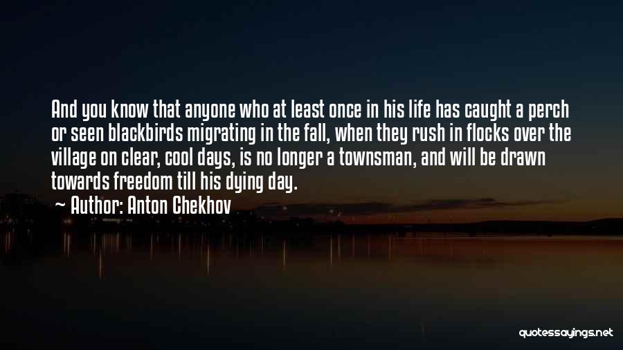 Anton Chekhov Quotes: And You Know That Anyone Who At Least Once In His Life Has Caught A Perch Or Seen Blackbirds Migrating