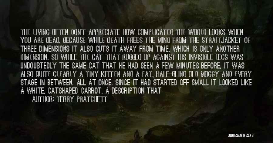 Terry Pratchett Quotes: The Living Often Don't Appreciate How Complicated The World Looks When You Are Dead, Because While Death Frees The Mind