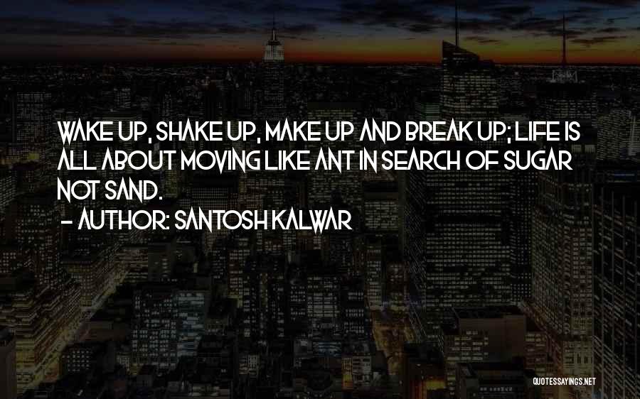 Santosh Kalwar Quotes: Wake Up, Shake Up, Make Up And Break Up; Life Is All About Moving Like Ant In Search Of Sugar