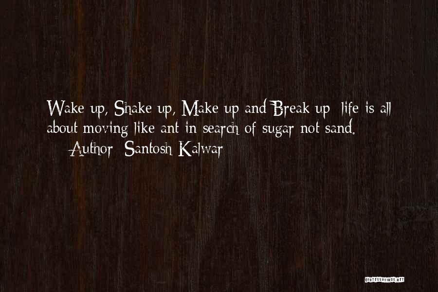 Santosh Kalwar Quotes: Wake Up, Shake Up, Make Up And Break Up; Life Is All About Moving Like Ant In Search Of Sugar