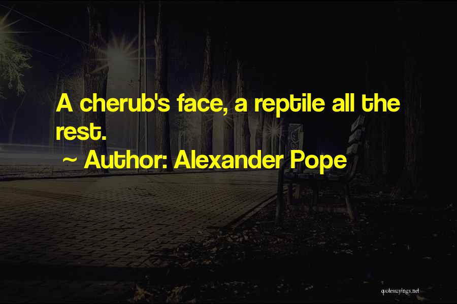 Alexander Pope Quotes: A Cherub's Face, A Reptile All The Rest.