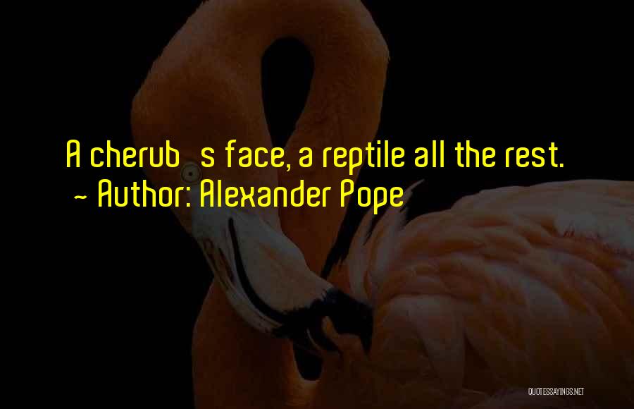 Alexander Pope Quotes: A Cherub's Face, A Reptile All The Rest.